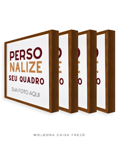 Conjunto 4 Quadros Personalizados Quadrado - Be decorart | Quadros Online