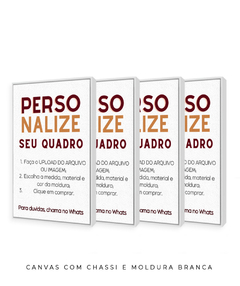 Conjuto de 4 Quadros Personalizados Retangular - comprar online