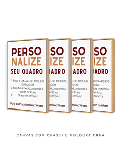 Conjuto de 4 Quadros Personalizados Retangular na internet