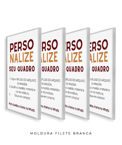 Conjuto de 4 Quadros Personalizados Retangular