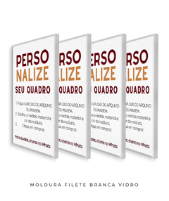 Conjuto de 4 Quadros Personalizados Retangular - comprar online