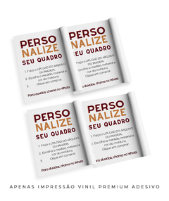 Conjuto de 4 Quadros Personalizados Retangular - comprar online