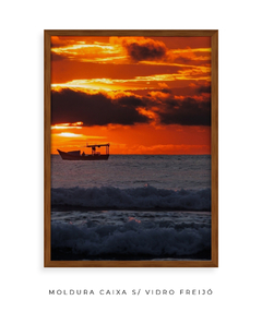 Dupla Quadro Barco Amanhecer Santinho 2 - comprar online