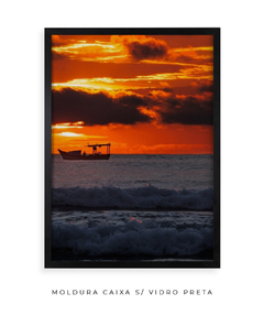 Dupla Quadro Barco Amanhecer Santinho 2 - Be decorart | Quadros Online