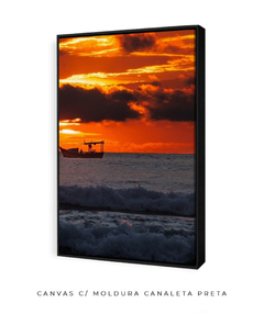 Dupla Quadro Barco Amanhecer Santinho 2 - Be decorart | Quadros Online