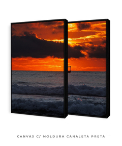 Dupla Quadro Barco Amanhecer Santinho - Be decorart | Quadros Online