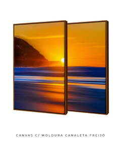 Dupla Quadro Nascer do Sol Praia do Santinho - Be decorart | Quadros Online