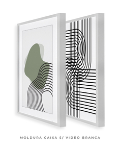 Dupla Quadros Linhas Estilo High-Contrast - Be decorart | Quadros Online