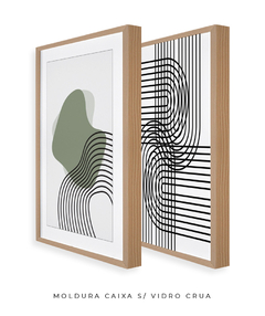 Dupla Quadros Linhas Estilo High-Contrast - comprar online