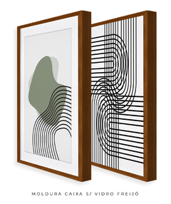 Dupla Quadros Linhas Estilo High-Contrast - Be decorart | Quadros Online