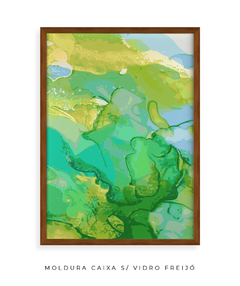 Quadro Abstrato Alchool Verde 1 - comprar online