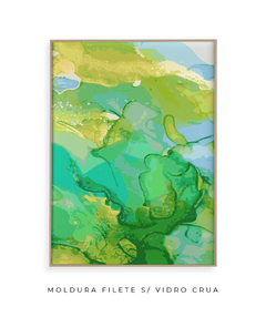 Quadro Abstrato Alchool Verde 1 - comprar online