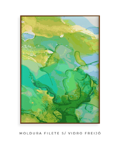 Quadro Abstrato Alchool Verde 1 - Be decorart | Quadros Online