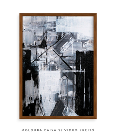 Quadro Abstrato Preto e Cinza - comprar online