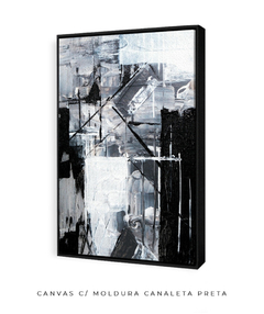 Quadro Abstrato Preto e Cinza - Be decorart | Quadros Online