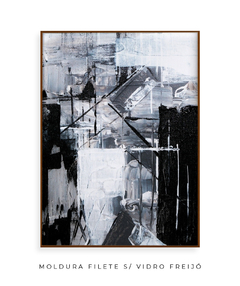 Quadro Abstrato Preto e Cinza - Be decorart | Quadros Online