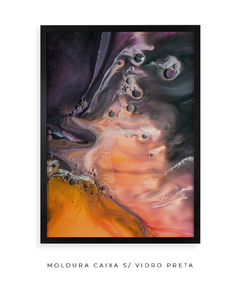 Quadro Abstrato Tons Escuros e Laranja - Be decorart | Quadros Online