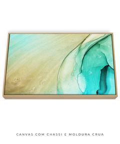 Quadro Alchool Verde Água e Dourado 02 - comprar online