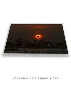 Quadro Sunset e Pássaro Santinho