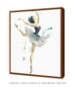 Quadro Aquarela Bailarina Verde Quadrado na internet