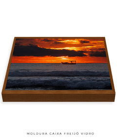 Quadro Barco Amanhecer Santinho na internet