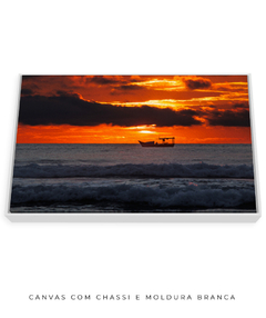 Quadro Barco Amanhecer Santinho