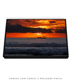 Quadro Barco Amanhecer Santinho - Be decorart | Quadros Online