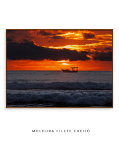 Quadro Barco Amanhecer Santinho - Be decorart | Quadros Online