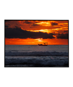 Quadro Barco Amanhecer Santinho