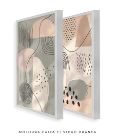 Quadro Dupla Abstract Tons Neutros 1 - loja online