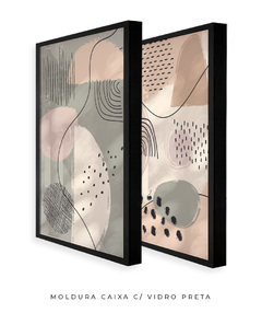 Quadro Dupla Abstract Tons Neutros 1 - loja online