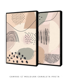 Quadro Dupla Abstract Tons Neutros 2 - Be decorart | Quadros Online