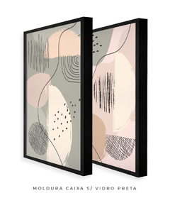 Quadro Dupla Abstract Tons Neutros 3 - Be decorart | Quadros Online