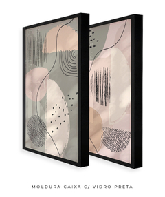 Quadro Dupla Abstract Tons Neutros 3 - loja online