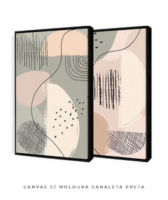 Quadro Dupla Abstract Tons Neutros 3 - Be decorart | Quadros Online