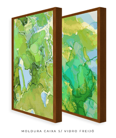 Quadro Dupla Abstrato Verde - comprar online