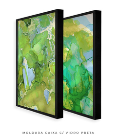 Quadro Dupla Abstrato Verde - loja online