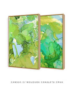 Quadro Dupla Abstrato Verde - comprar online