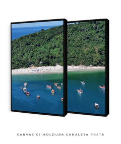 Quadro Dupla Barcos e Praia Vista Aérea - Be decorart | Quadros Online