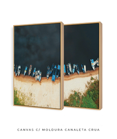 Quadro Dupla Praia e Barcos - Be decorart | Quadros Online