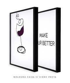 Quadro Dupla Vinho - Be decorart | Quadros Online