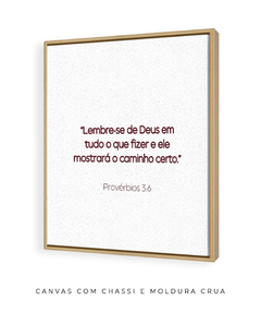 Quadro Frase Bíblica Pv 3:6