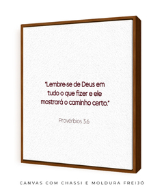 Quadro Frase Bíblica Pv 3:6 - comprar online