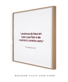 Quadro Frase Bíblica Pv 3:6 - comprar online