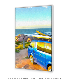 Quadro Kombi Surf Aquarela