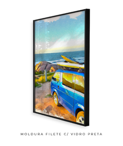 Quadro Kombi Surf Aquarela