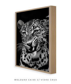 Quadro Leão Preto e Branco