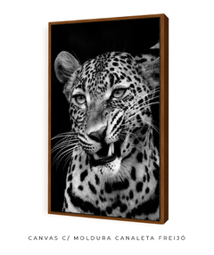 Quadro Leão Preto e Branco