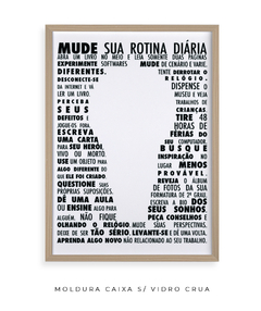 Imagem do Quadro Mude Sua Rotina Diária