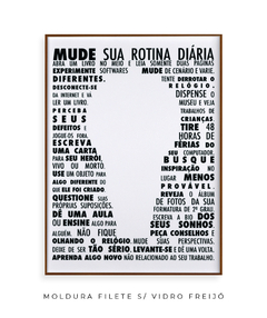 Quadro Mude Sua Rotina Diária - Be decorart | Quadros Online